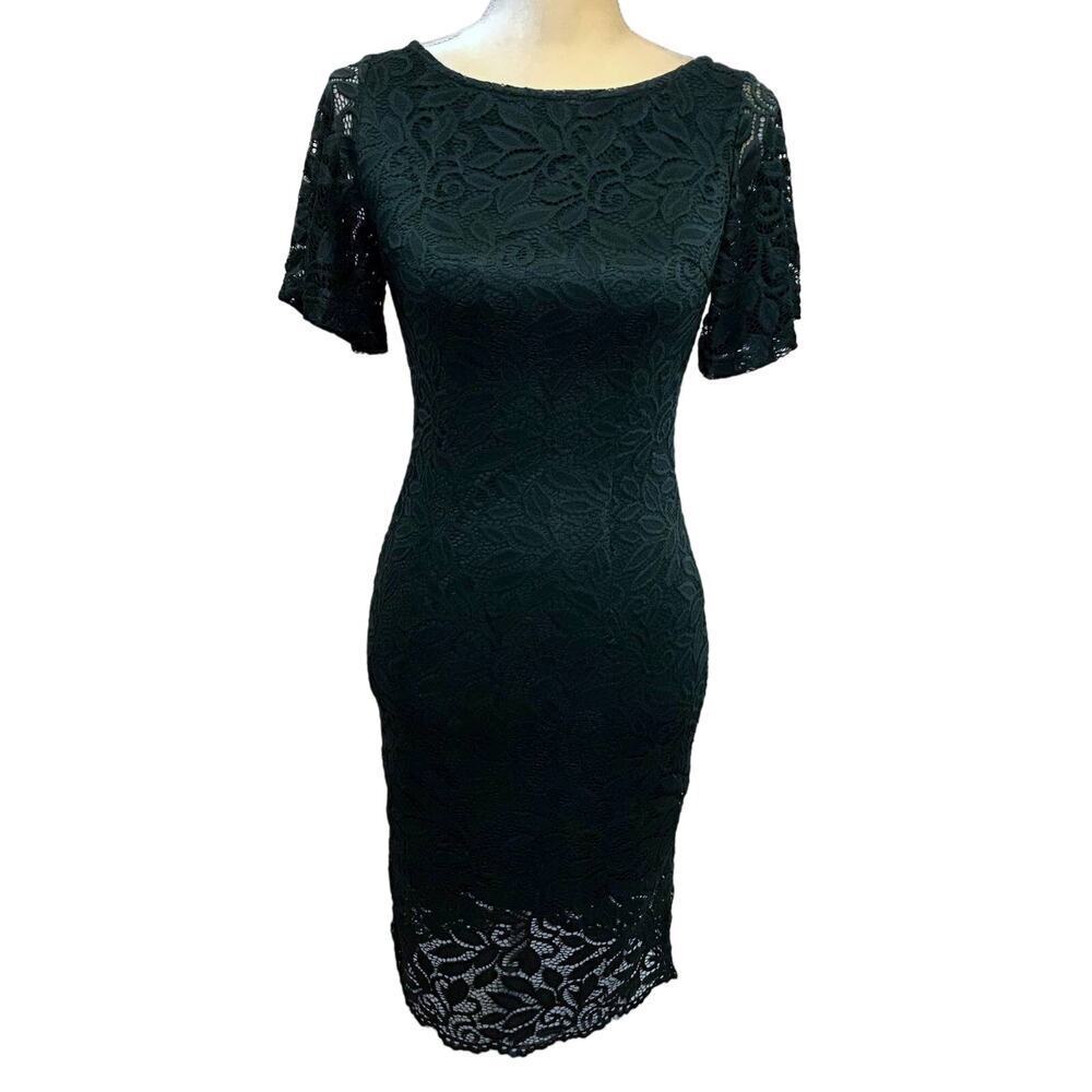 Zapaka Bodycon Mini Lace Dress Women XS